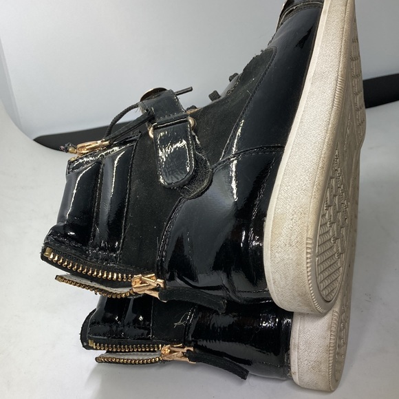 Black sneaker high top ankle booties - Picture 10 of 11